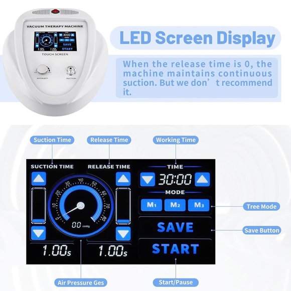 White Vacuum Therapy Machine with Touch Screen - Picture 2 of 5